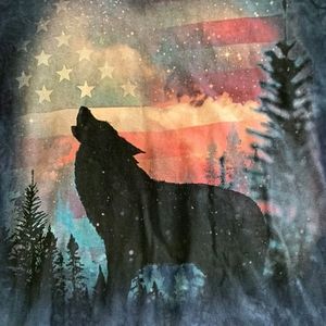 The mountain men's XL patriotic shirt